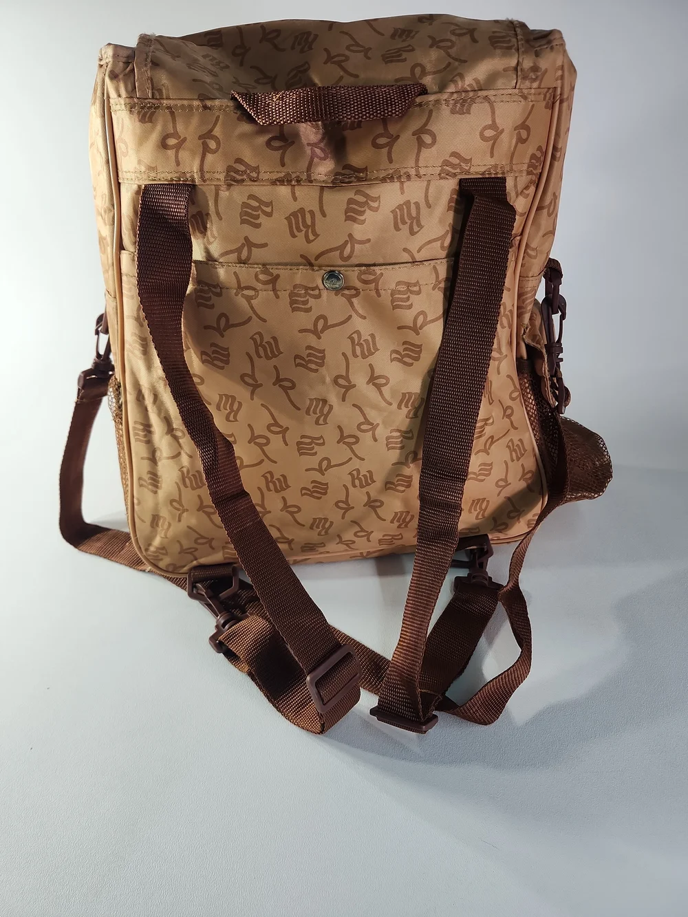 Rocawear Tan Monogram Logo Backpack